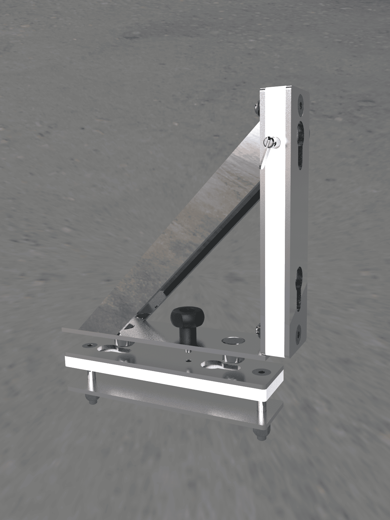 Detachable angled swim platform mount
