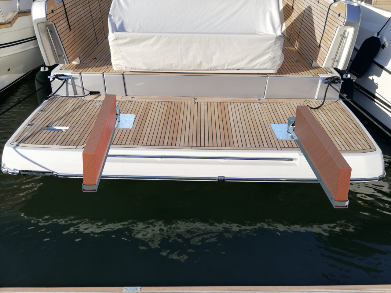 Swing-Away Dinghy Stowage