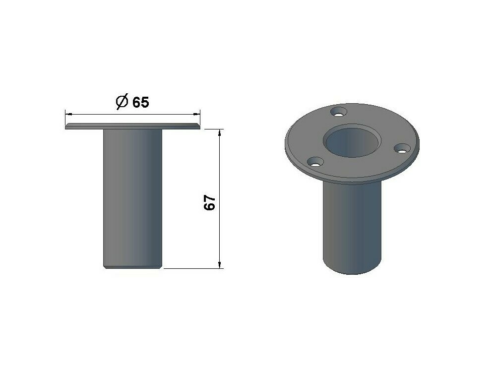 Deck socket for Gangway