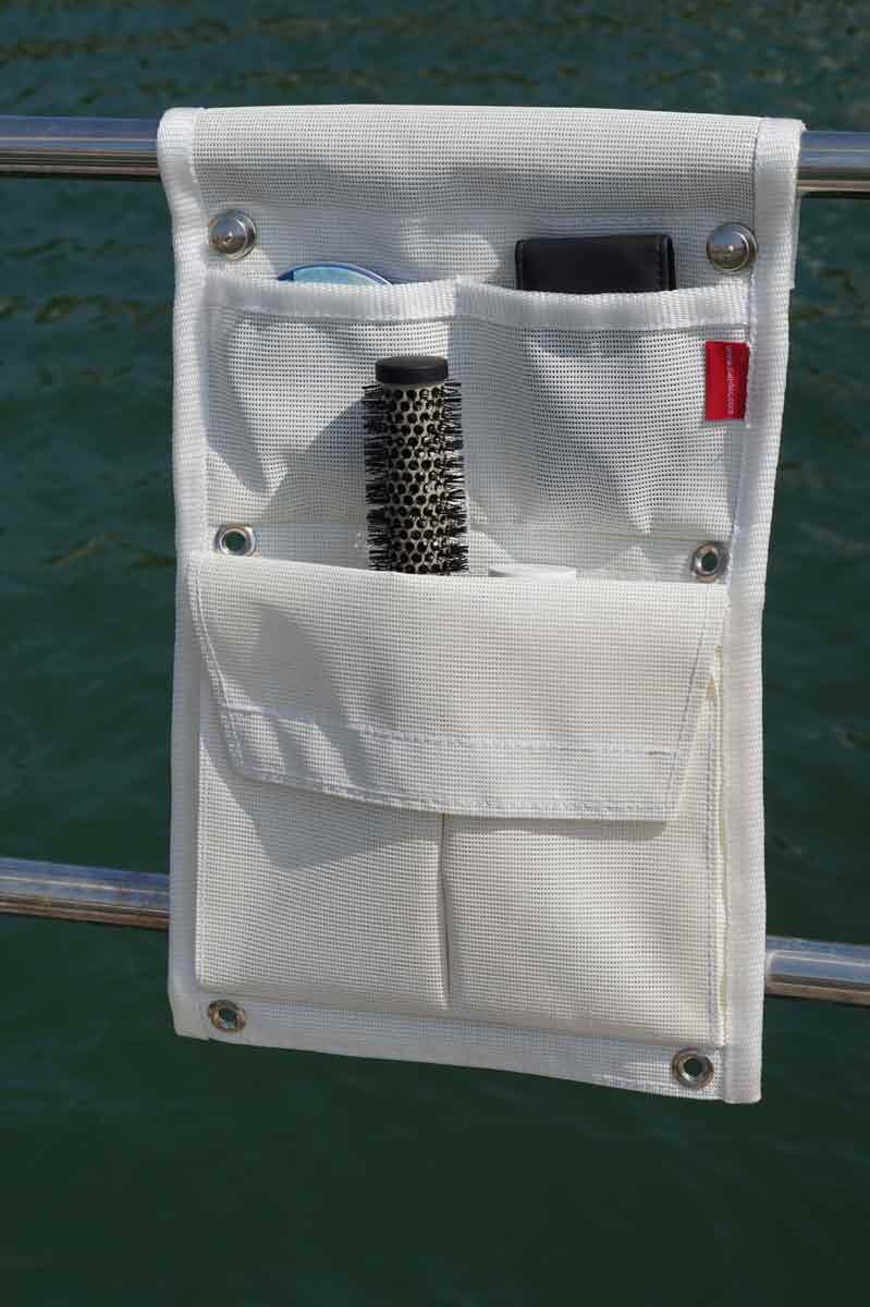 Storage bag for railing