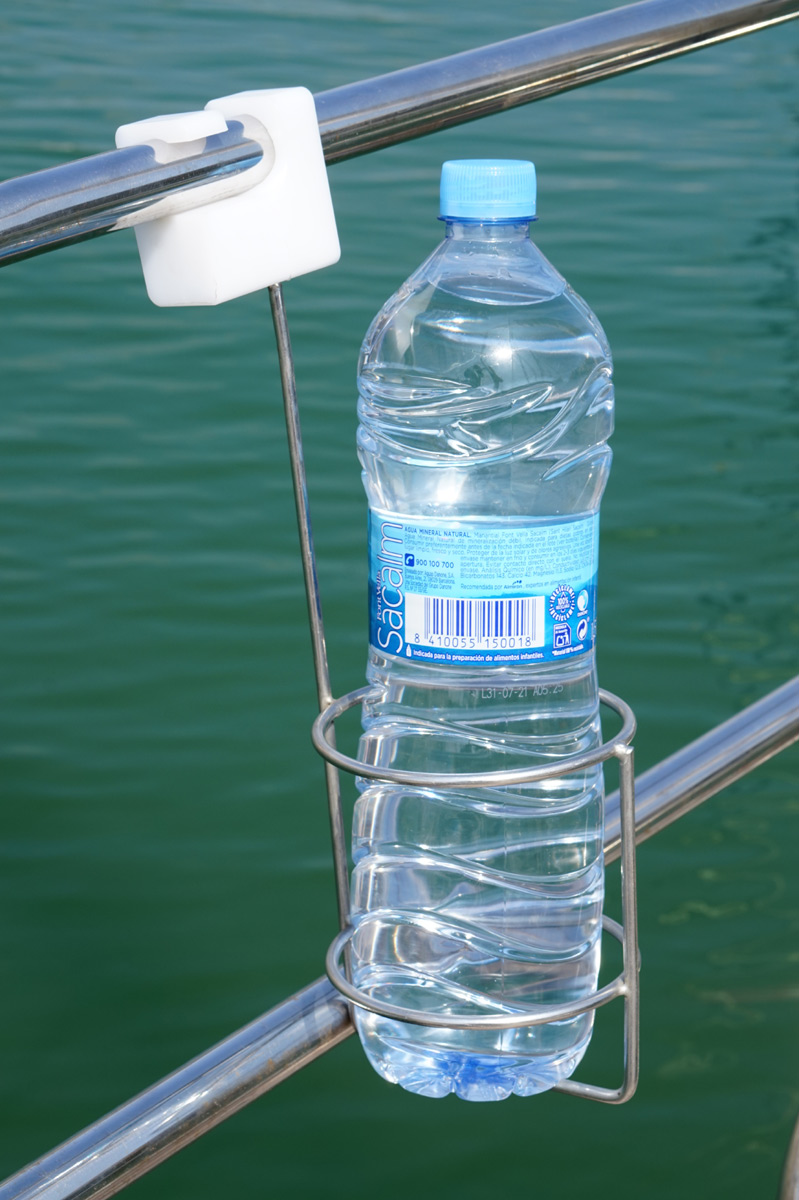 Bottleholder for Guard Rails and Stanchions