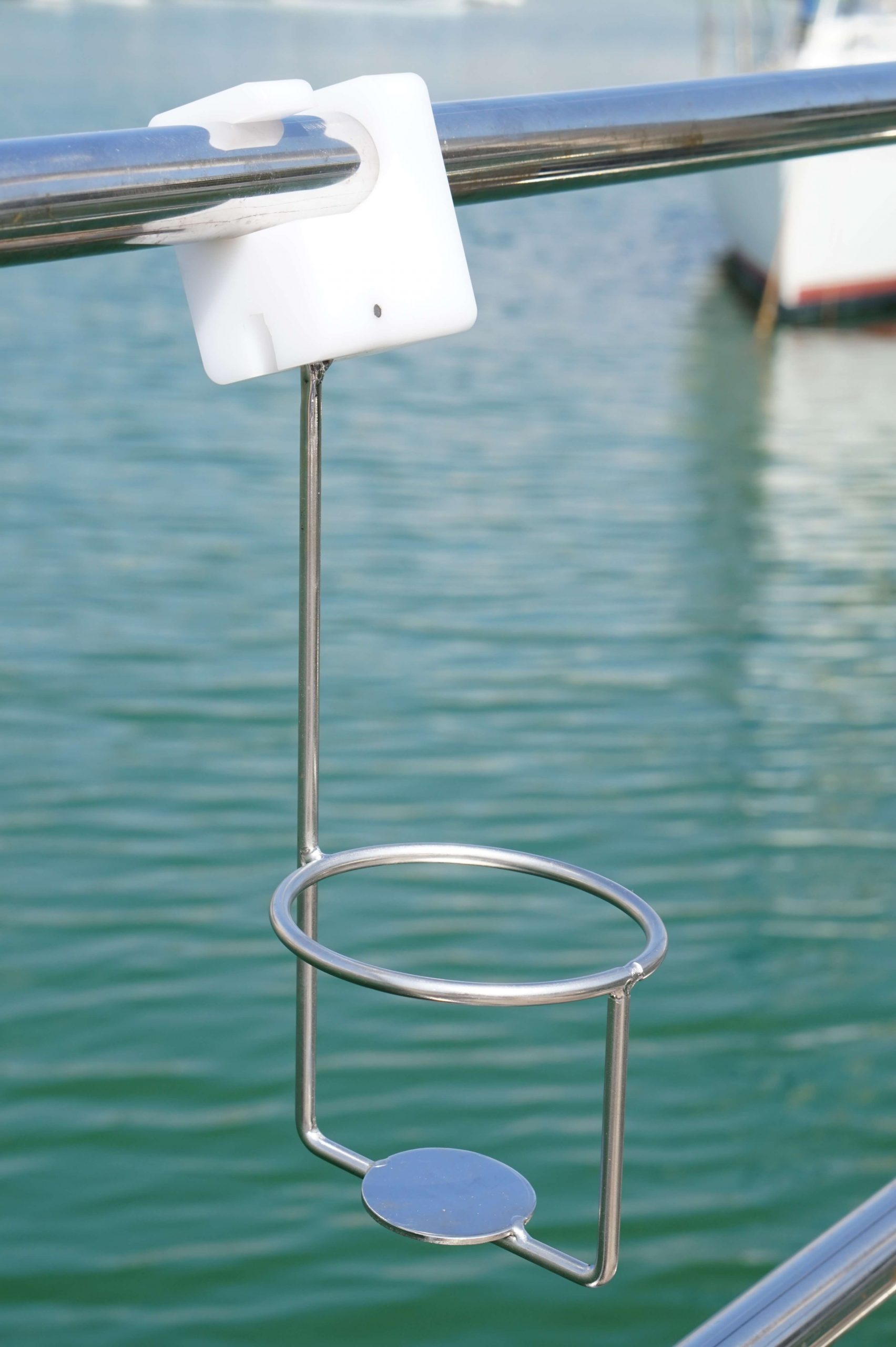 Drinkholder for Guard Rails and Stanchions