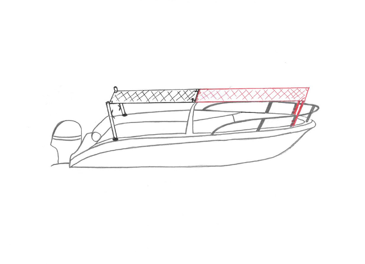 Sun awning kit with telescopic tube - 16
