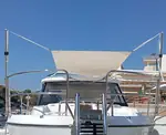 Kit de toldo con soporte para barandilla y tubo telescópico