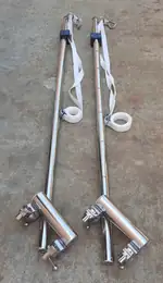 Kit de toldo con soporte para barandilla y tubo telescópico